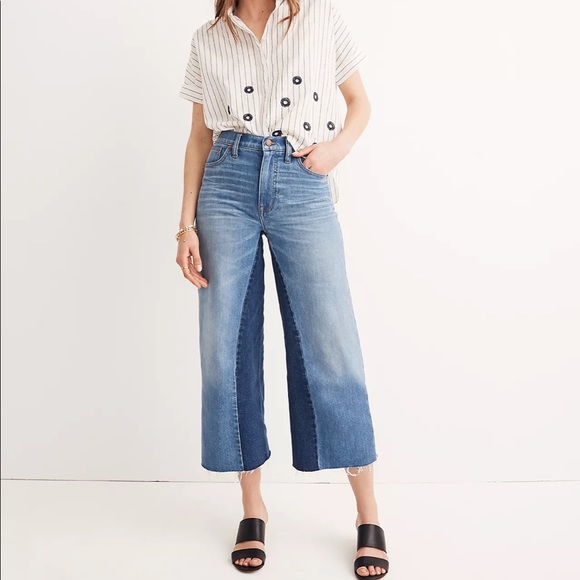 Madewell Denim - Madewell Wide Leg Crop Jeans Gusset Edition